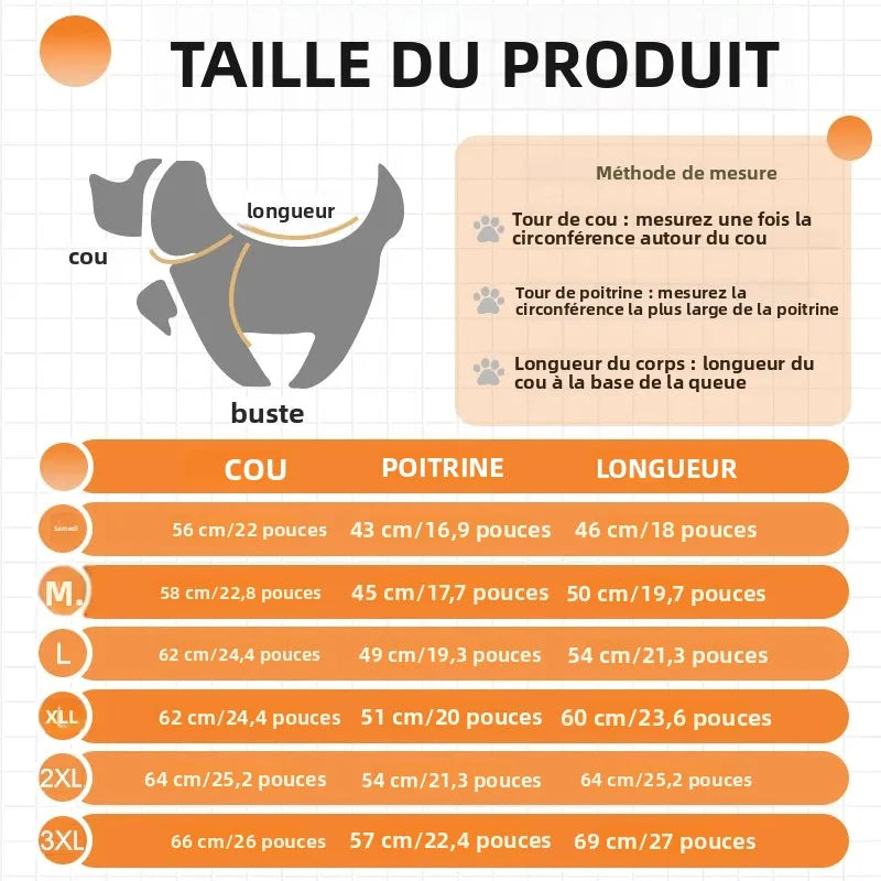Manteau de Pluie Coupe-Vent pour Chien - Bandes Réfléchissantes