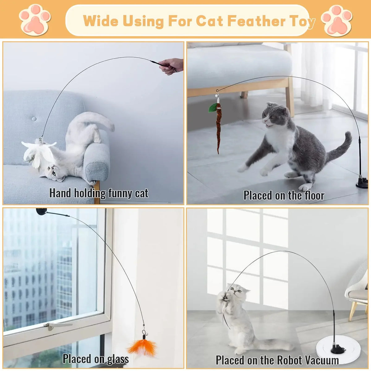 Baguette à Plumes pour Chat