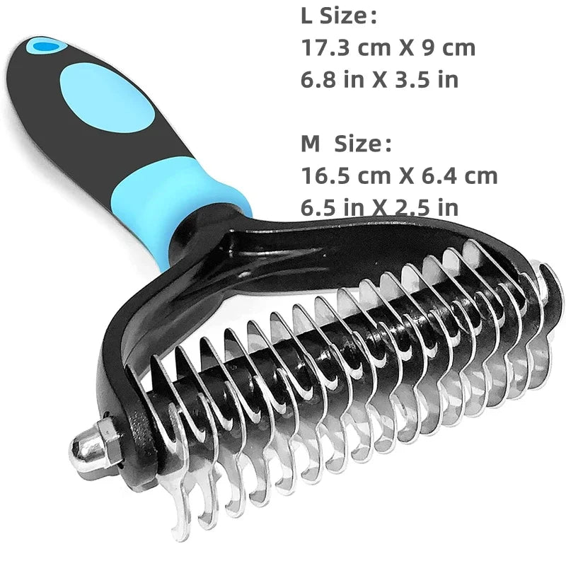 Brosse Anti-Poils Professionnelle Double Face pour Chien et Chat
