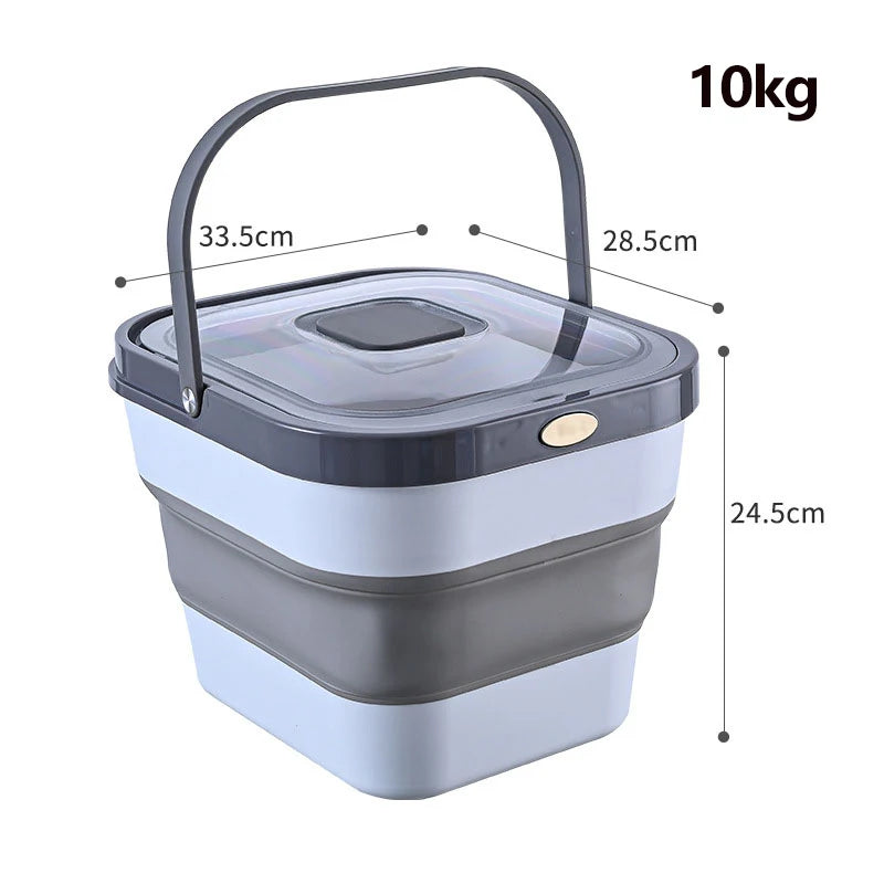 Contenant Pliable de Rangement pour Croquettes - Grande Capacité