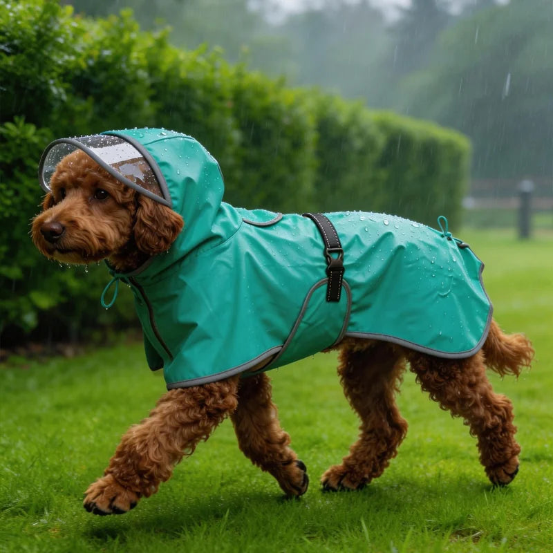 Manteau de Pluie à Capuche pour Grand Chien - Coupe-Vent Réfléchissant