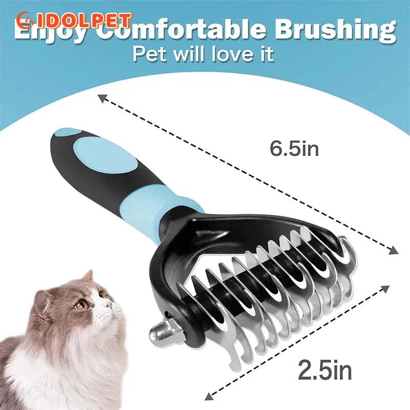 Brosse Anti-Poils Professionnelle Double Face pour Chien et Chat