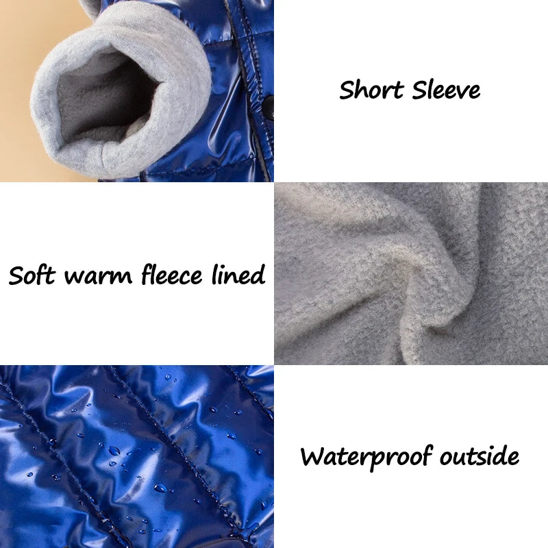 Manteau d'Hiver Imperméable Doublé Polaire pour Chien
