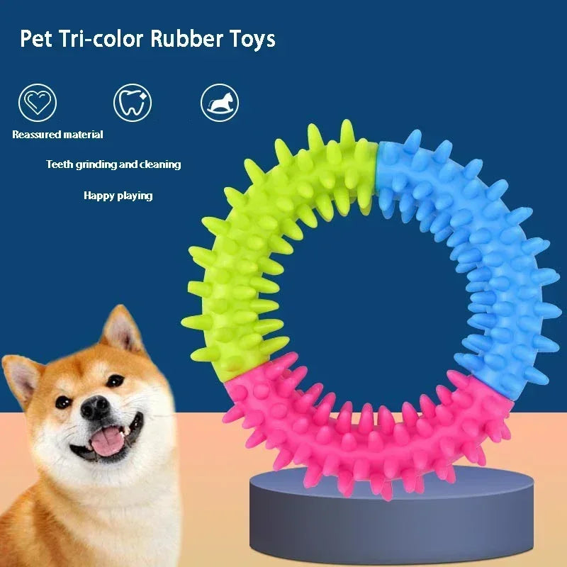 Jouet Frisbee Anneau à Picots Nettoyage Dentaire pour Chien