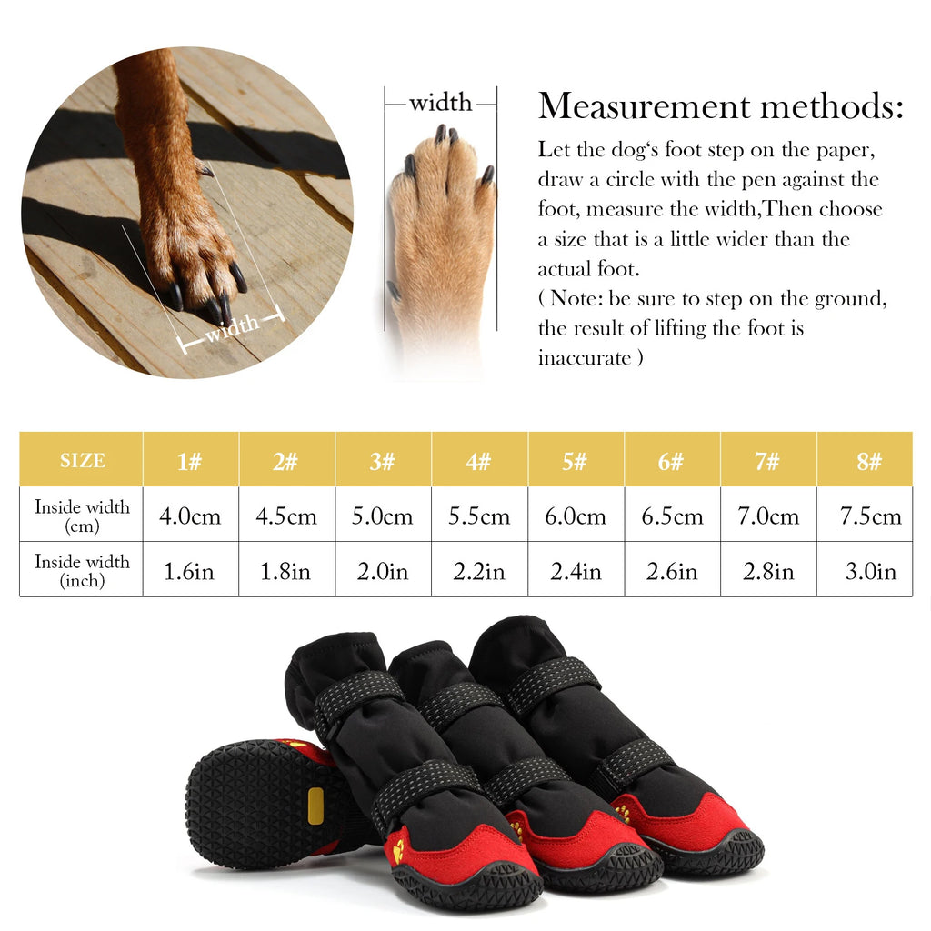 Bottines Imperméables pour Chien - Lot de 4