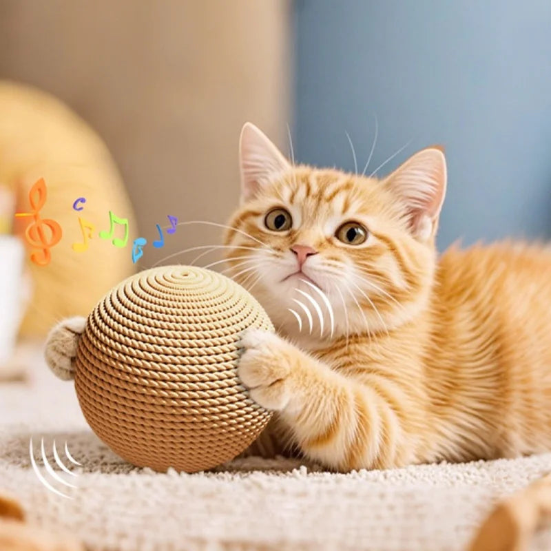 Grande Balle en Sisal pour Chat - Griffoir Interactif