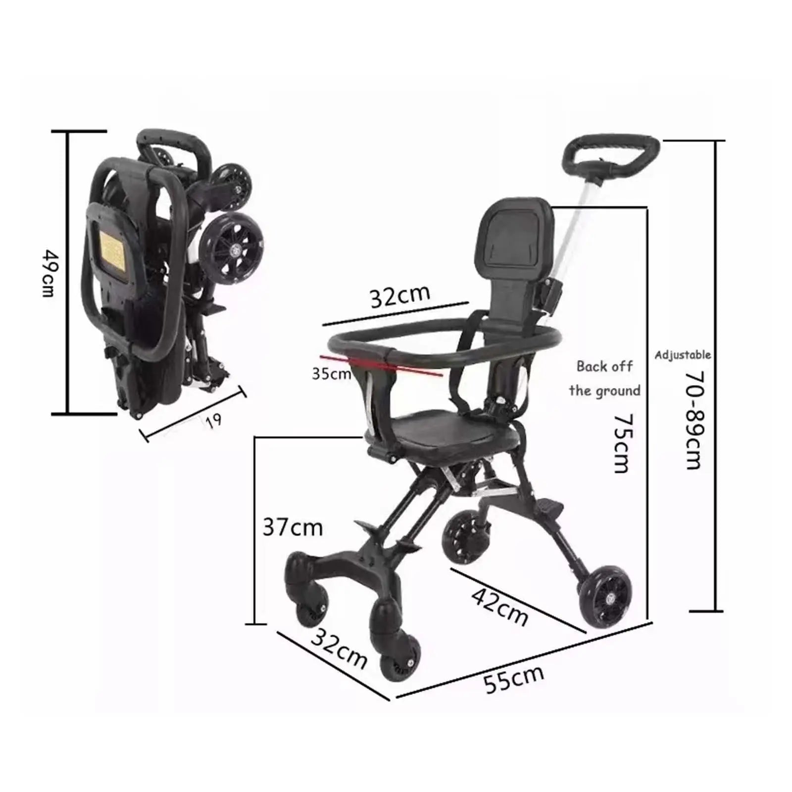 Poussette de Voyage Multifonction avec Auvent