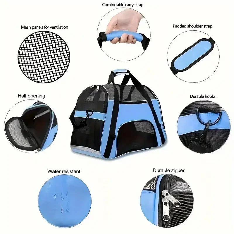 Sac de Transport Chat - Respirant et Pliable